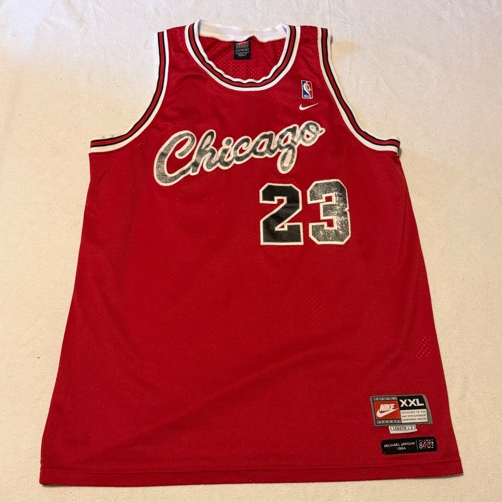Michael Jordan Nike Chicago Bulls #23 Jersey XXL Red Mesh Flight 84-03 2000s